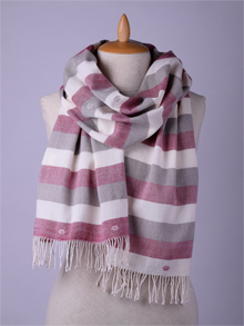 ILLANGO FASHION, HANDWOVEN SCARVES, striped cotton scarf