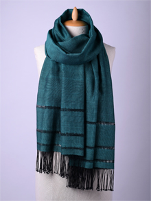 ILLANGO FASHION, HANDWOVEN SCARVES, cotton scarf with open-work